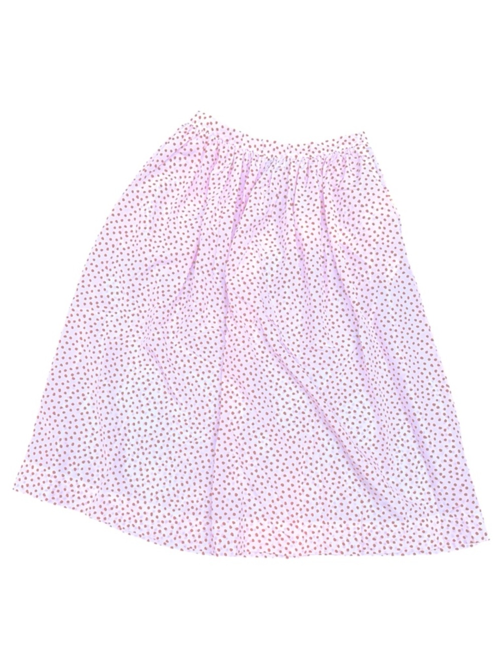 Vintage 80s Intuition XS Red Dot Flare Skirt Lightweight Summer Cottagecore